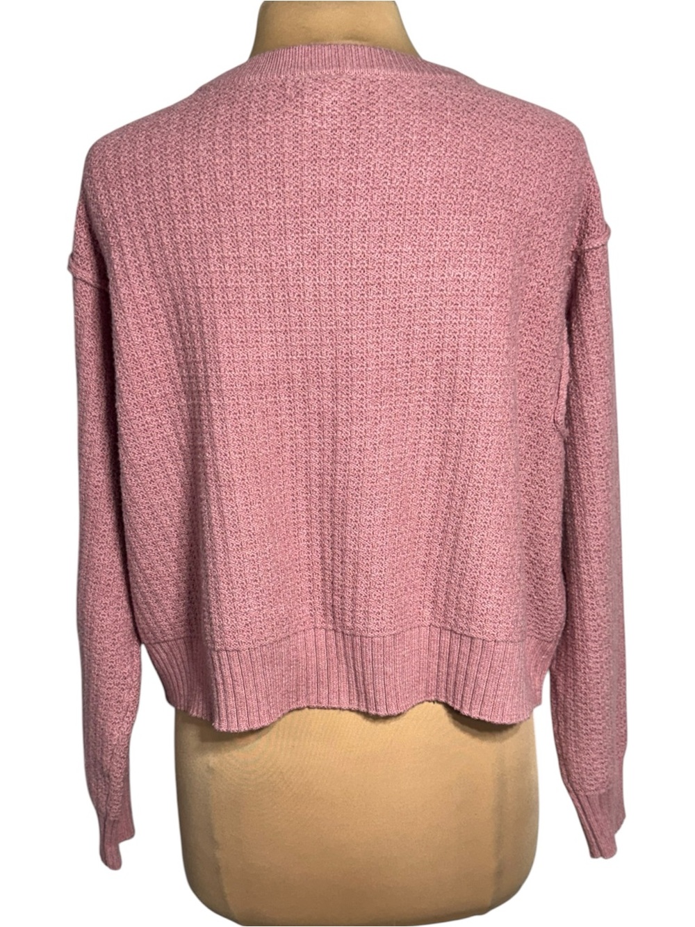 Haute Hippie Dusty Rose Textured Knit Sweater Size Small EUC - Picture 3 of 6